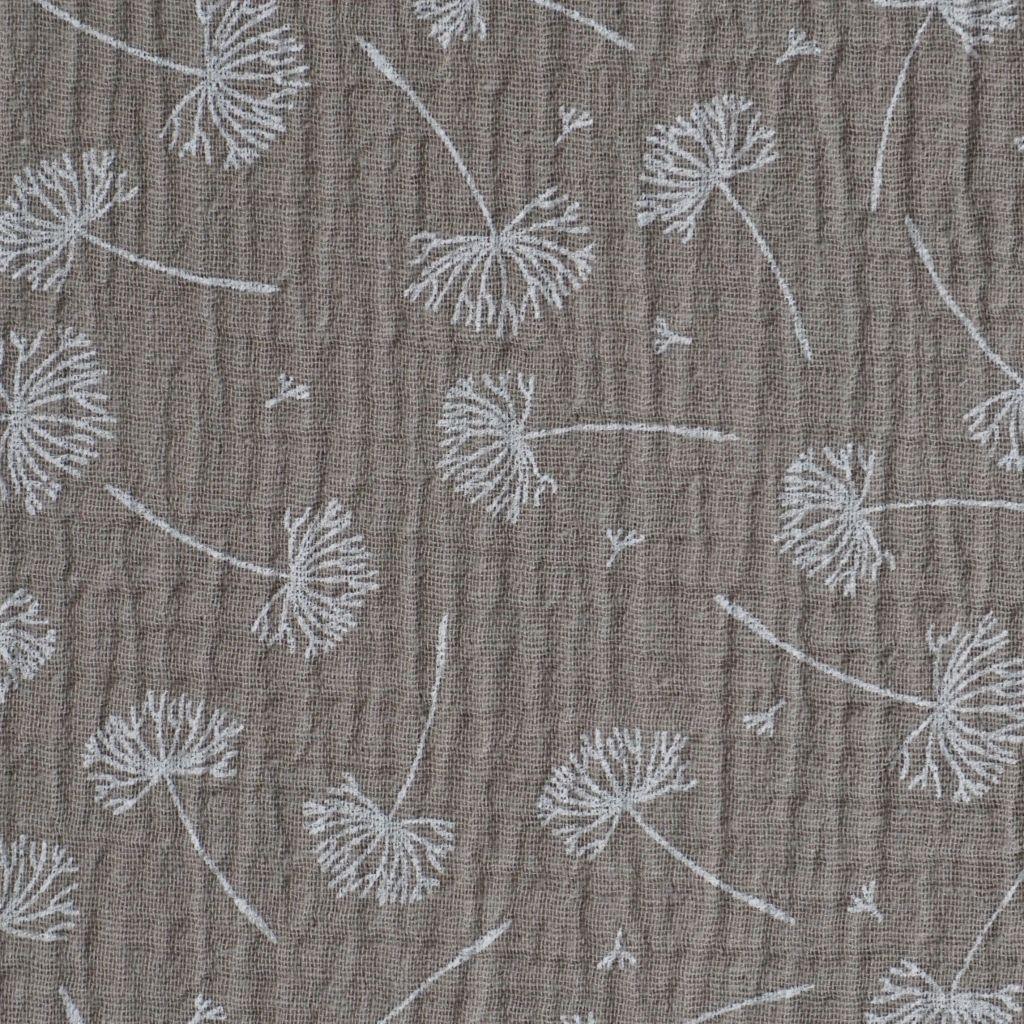 Musselin Double Gauze Pusteblumen beige